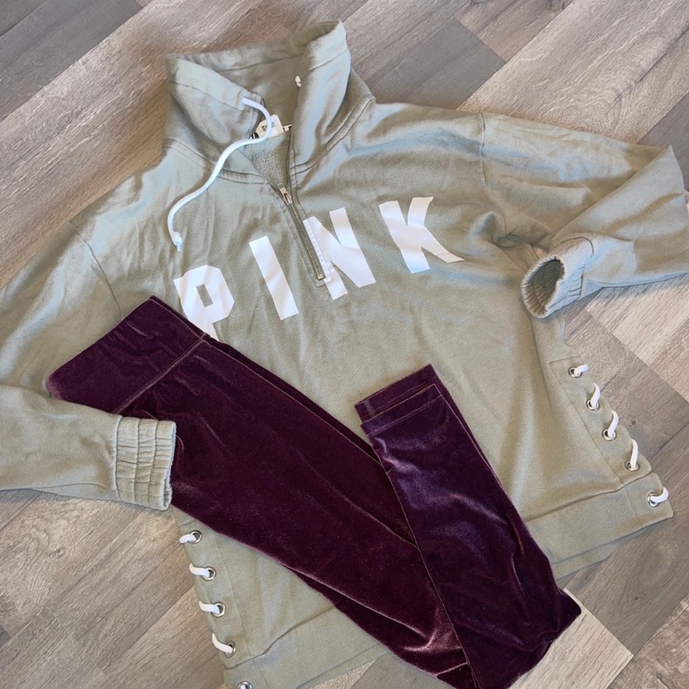 Yoga legging velvet small pink